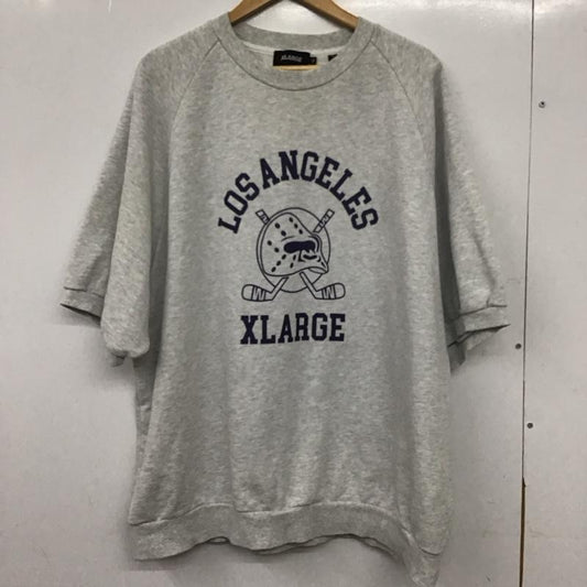 エクストララージ XLARGE トレーナー 半袖 半袖トレーナー スウェット クルーネック プルオーバー XL プリント 灰 / グレー / gray メンズ USED 古着 中古 10155419
