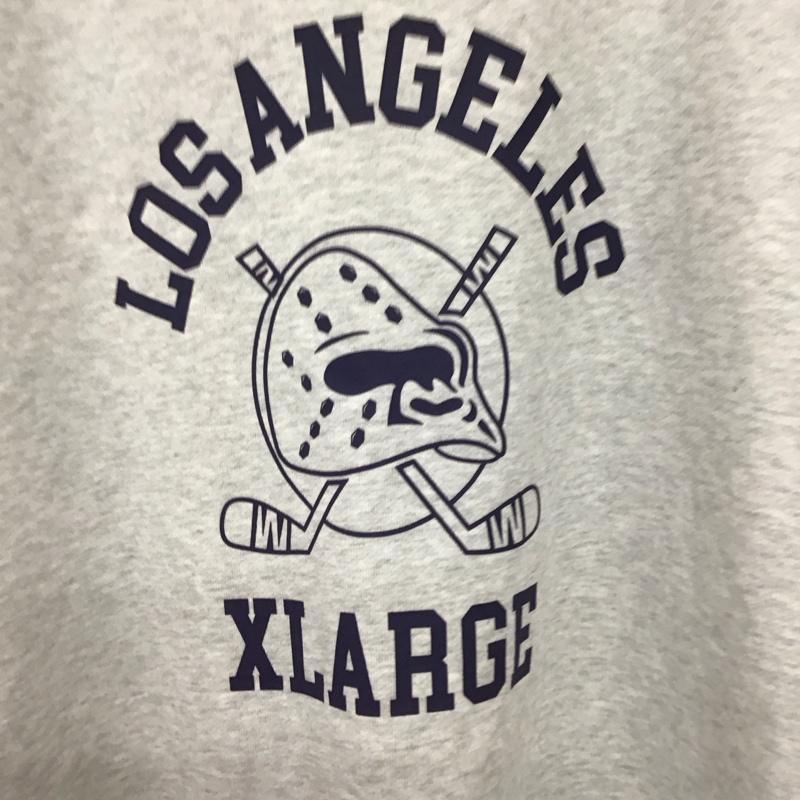 エクストララージ XLARGE トレーナー 半袖 半袖トレーナー スウェット クルーネック プルオーバー XL プリント 灰 / グレー / gray メンズ USED 古着 中古 10155419
