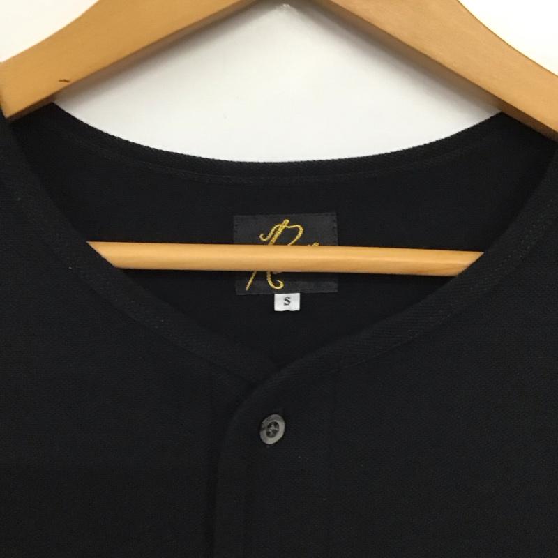 ニードルス Needles カットソー 半袖 半袖カットソー ヘンリーネックカットソー S ロゴ、文字 黒 / ブラック / black メンズ USED 古着 中古 10155420