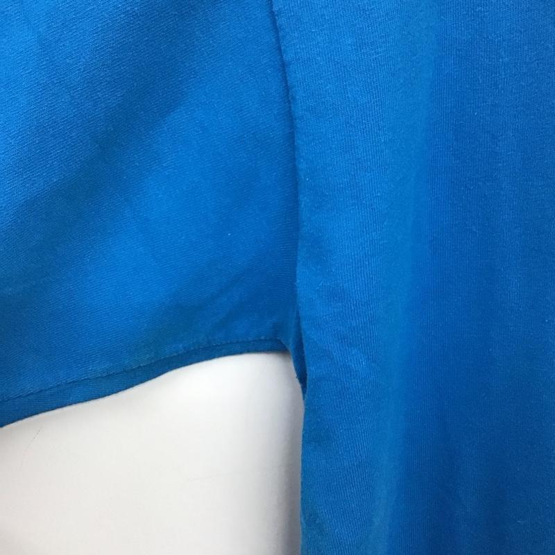 アディダス adidas Tシャツ 半袖 半袖カットソー プリントTシャツ クルーネックカットソー L ロゴ、文字 青 / ブルー / blue メンズ USED 古着 中古 10155430