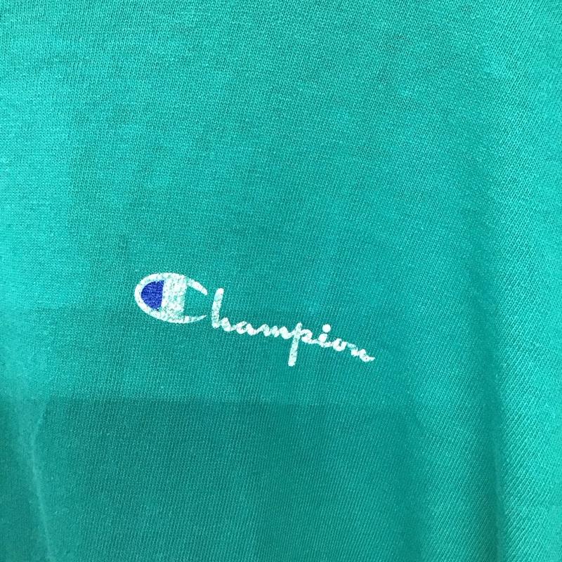 チャンピオン Champion Tシャツ 半袖 半袖カットソー プリントTシャツ クルーネックカットソー XL ロゴ、文字 薄緑 / ライトグリーン / メンズ USED 古着 中古 10155431