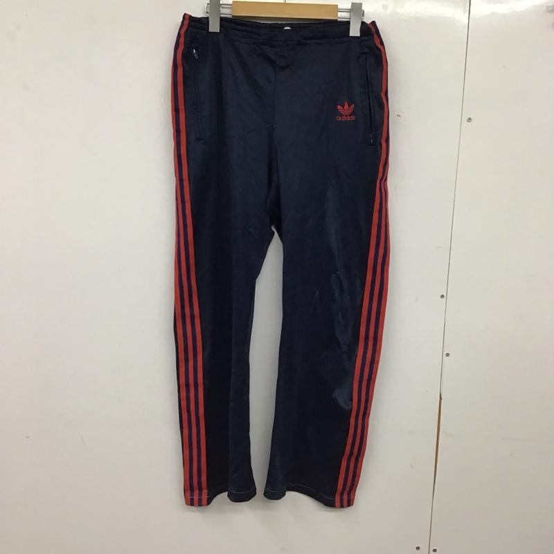アディダス adidas パンツ ワークパンツ、ペインターパンツ ジャージパンツ ワイドパンツ カジュアルパンツ M ロゴ、文字 紺 / ネイビー / navy メンズ USED 古着 中古 10155434