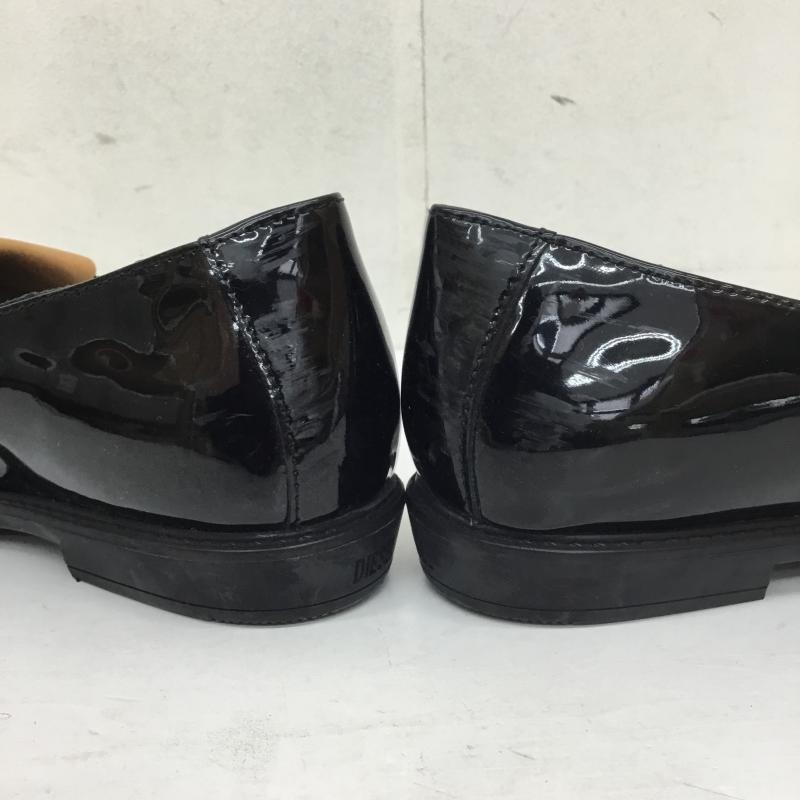 ディーゼル DIESEL ローファー ローファー DIESEL タッセル リボン エナメル レザー ローファー 23.0cm 無地 黒 / ブラック / black レディース USED 古着 中古 10155435