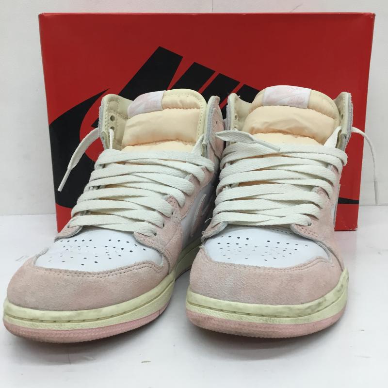 ナイキ NIKE スニーカー スニーカー Nike Women s Air Jordan 1 Retro High OG Washed Pink FD2596-600 23.5cm ロゴ、文字 桃 / ピンク / pink X 白 / ホワイト / white メンズ USED 古着 中古 10155437