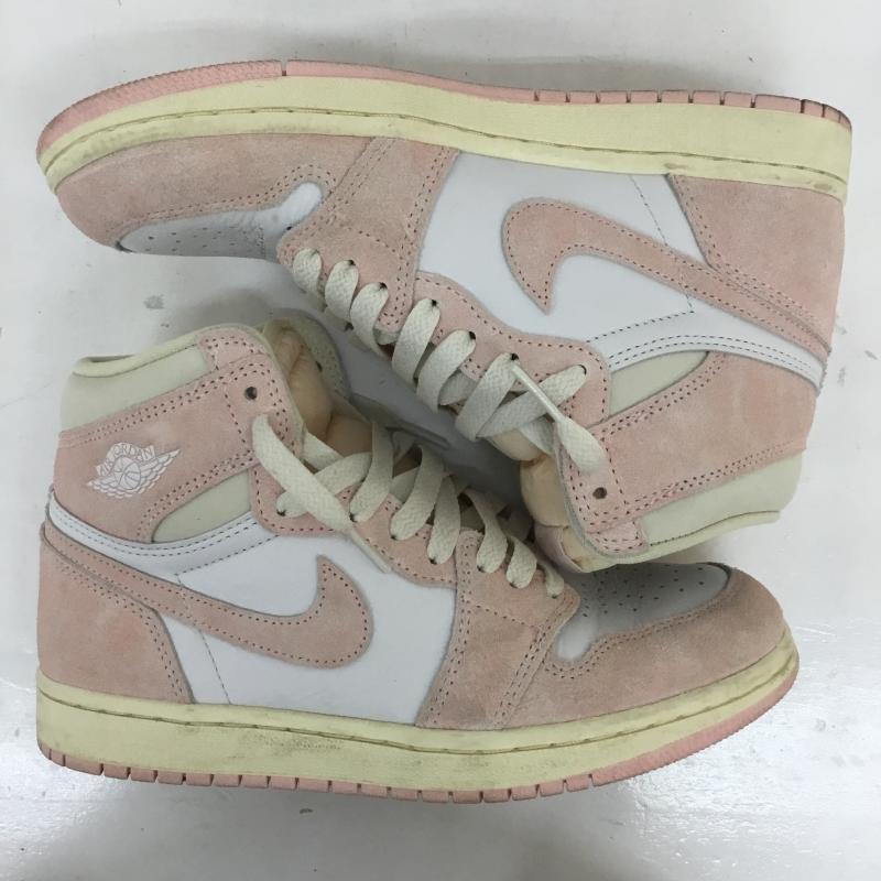 ナイキ NIKE スニーカー スニーカー Nike Women s Air Jordan 1 Retro High OG Washed Pink FD2596-600 23.5cm ロゴ、文字 桃 / ピンク / pink X 白 / ホワイト / white メンズ USED 古着 中古 10155437