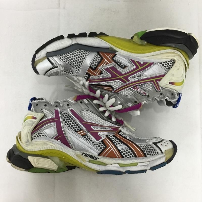 バレンシアガ BALENCIAGA スニーカー スニーカー 677402 RUNNER ローカット 箱有 25cm 25.0cm ロゴ、文字 マルチカラー / マルチカラー / multicolor レディース USED 古着 中古 10155438