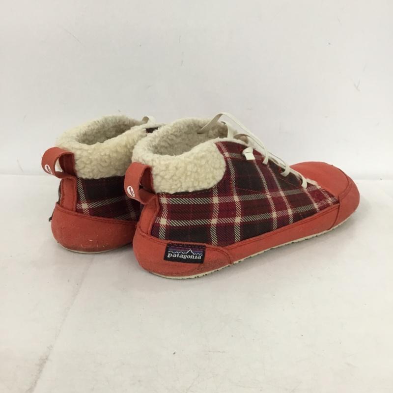 パタゴニア patagonia スニーカー スニーカー T51852 ボア UK5 チェック US：7 ロゴ、文字 赤 / レッド / red レディース USED 古着 中古 10155444