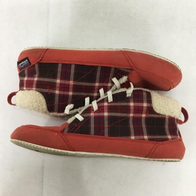 パタゴニア patagonia スニーカー スニーカー T51852 ボア UK5 チェック US：7 ロゴ、文字 赤 / レッド / red レディース USED 古着 中古 10155444