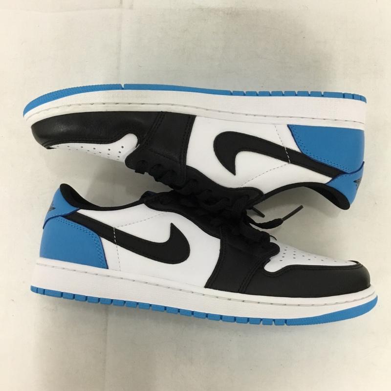 ナイキ NIKE スニーカー スニーカー CZ0790-104 AIR JORDAN 1 LOW OG 28.5cm 28.5cm ロゴ、文字 白 / ホワイト / white X 黒 / ブラック / black X 水色 / ライトブルー / メンズ USED 古着 中古 10155445