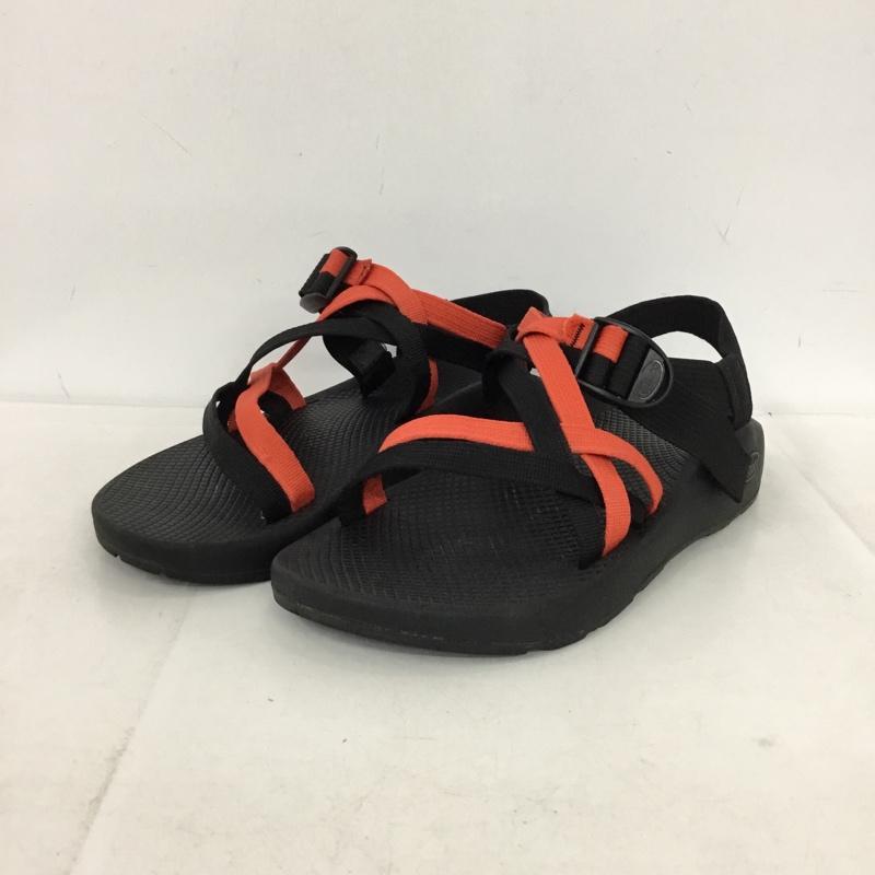 チャコ Chaco サンダル サンダル J199045 Ms ZX 1Yampa アウトドアサンダル UK8 US：9 ロゴ、文字 黒 / ブラック / black X 赤 / レッド / red メンズ USED 古着 中古 10155447