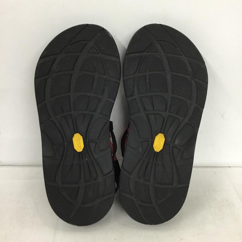 チャコ Chaco サンダル サンダル J199045 Ms ZX 1Yampa アウトドアサンダル UK8 US：9 ロゴ、文字 黒 / ブラック / black X 赤 / レッド / red メンズ USED 古着 中古 10155447