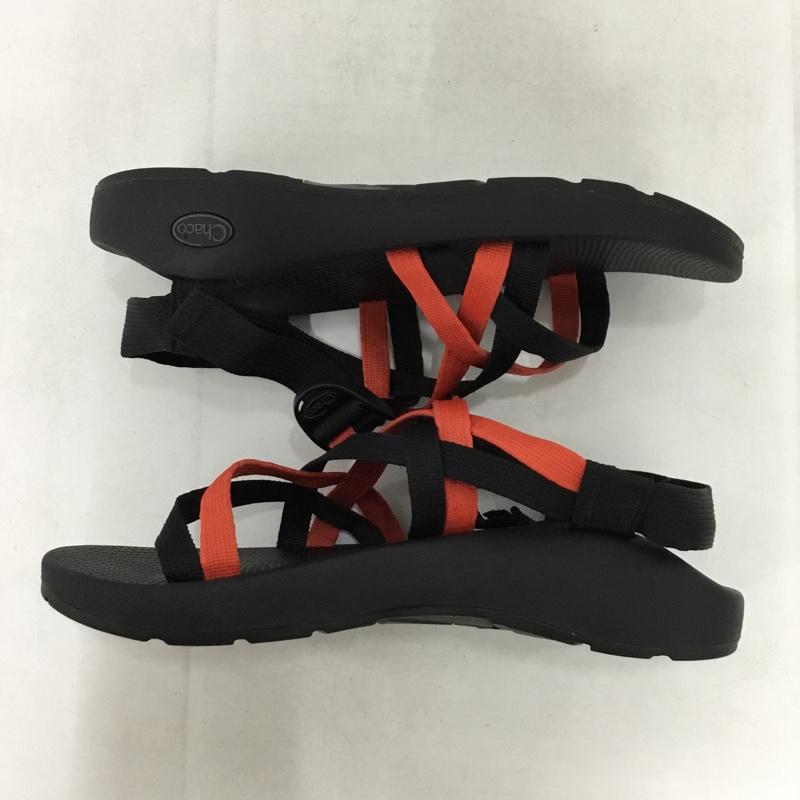 チャコ Chaco サンダル サンダル J199045 Ms ZX 1Yampa アウトドアサンダル UK8 US：9 ロゴ、文字 黒 / ブラック / black X 赤 / レッド / red メンズ USED 古着 中古 10155447