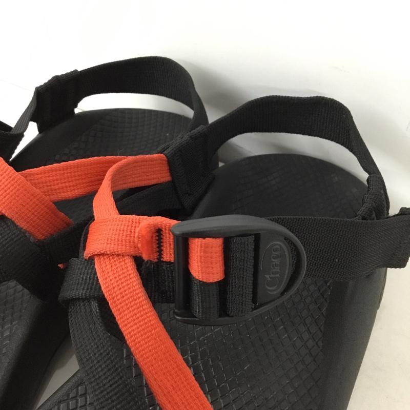 チャコ Chaco サンダル サンダル J199045 Ms ZX 1Yampa アウトドアサンダル UK8 US：9 ロゴ、文字 黒 / ブラック / black X 赤 / レッド / red メンズ USED 古着 中古 10155447
