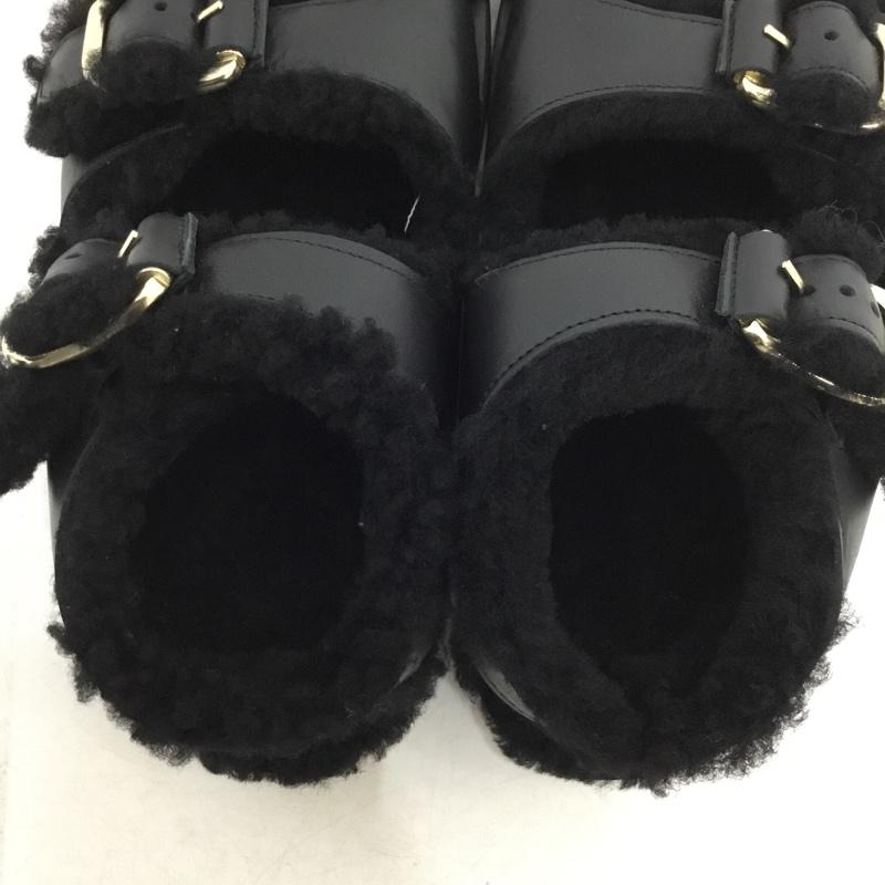 古着 USED サンダル サンダル FUR DELUXE 36 ファーサンダル 無地 黒 / ブラック / black レディース USED 古着 中古 10155448