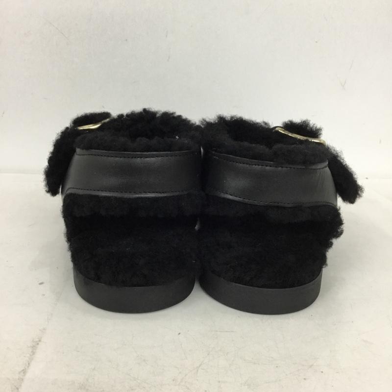古着 USED サンダル サンダル FUR DELUXE 36 ファーサンダル 無地 黒 / ブラック / black レディース USED 古着 中古 10155448