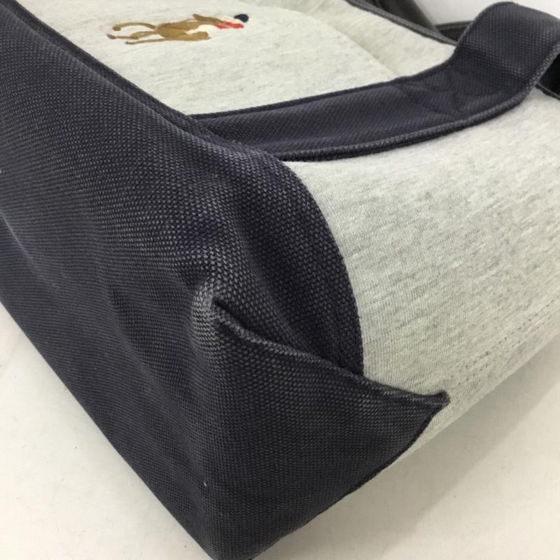 ポロラルフローレン POLO RALPH LAUREN ハンドバッグ ハンドバッグ スウェット地 ワンポイント 灰 / グレー / gray X 紺 / ネイビー / navy メンズ USED 古着 中古 10155461