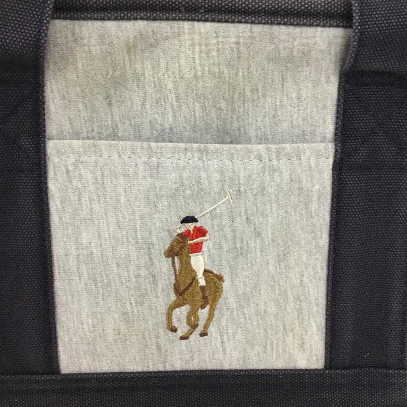 ポロラルフローレン POLO RALPH LAUREN ハンドバッグ ハンドバッグ スウェット地 ワンポイント 灰 / グレー / gray X 紺 / ネイビー / navy メンズ USED 古着 中古 10155461