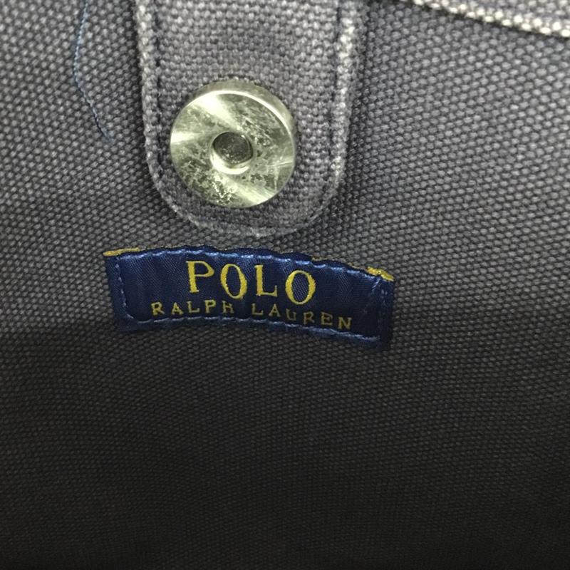 ポロラルフローレン POLO RALPH LAUREN ハンドバッグ ハンドバッグ スウェット地 ワンポイント 灰 / グレー / gray X 紺 / ネイビー / navy メンズ USED 古着 中古 10155461