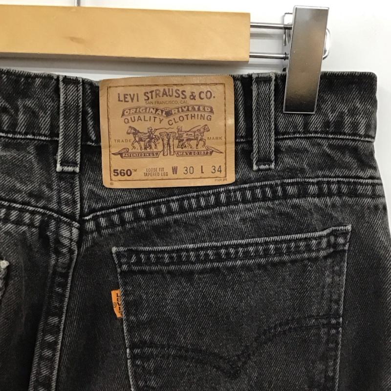 リーバイス Levi s パンツ デニム、ジーンズ LOOSE FIT 560 W30 L34 30インチ 無地 黒 / ブラック / black メンズ USED 古着 中古 10155464