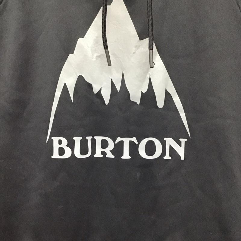 バートン BURTON パーカー 長袖 裏起毛 プルオーバー ラグランスリーブ XL ロゴ、文字 黒 / ブラック / black メンズ USED 古着 中古 10155466