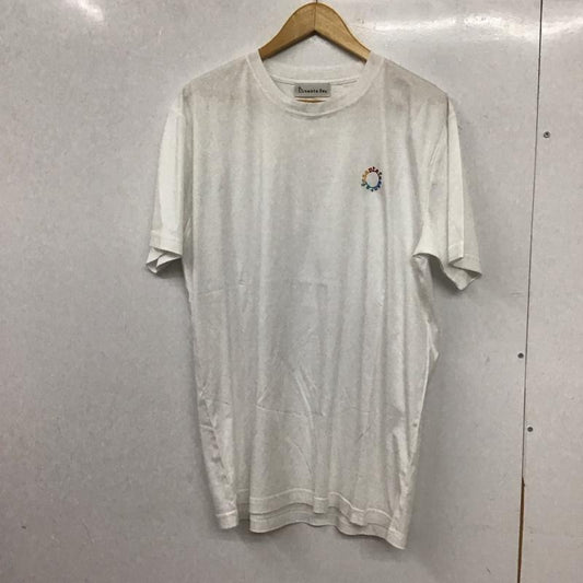 サンタフェ SANTAFE Tシャツ 半袖 0140-251-83830 クルーネック 刺繍 ロゴ、文字 白 / ホワイト / white メンズ USED 古着 中古 10155469