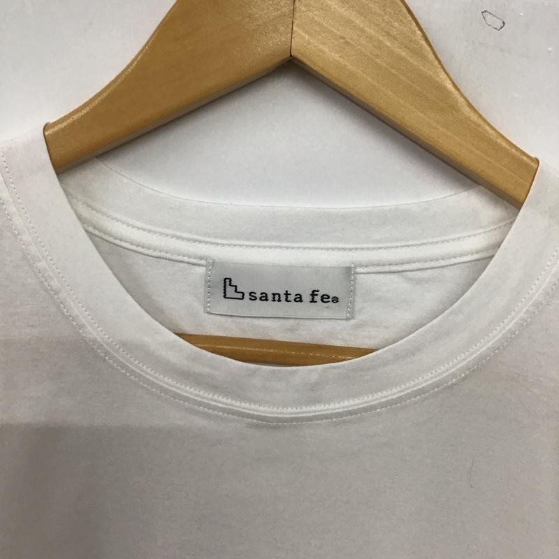 サンタフェ SANTAFE Tシャツ 半袖 0140-251-83830 クルーネック 刺繍 ロゴ、文字 白 / ホワイト / white メンズ USED 古着 中古 10155469