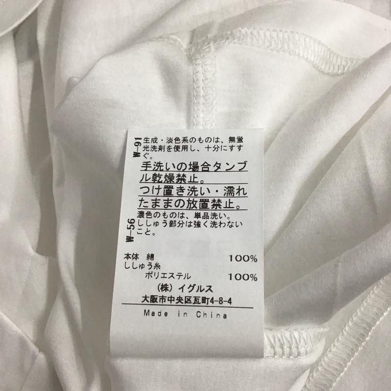 サンタフェ SANTAFE Tシャツ 半袖 0140-251-83830 クルーネック 刺繍 ロゴ、文字 白 / ホワイト / white メンズ USED 古着 中古 10155469