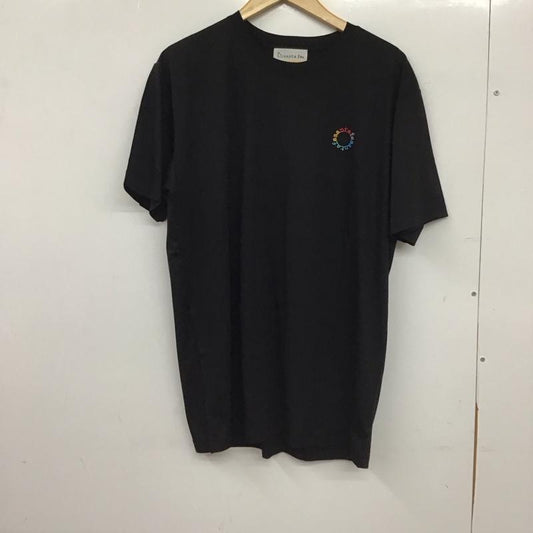 サンタフェ SANTAFE Tシャツ 半袖 0140-251-83830 クルーネック 刺繍 ロゴ、文字 黒 / ブラック / black メンズ USED 古着 中古 10155470