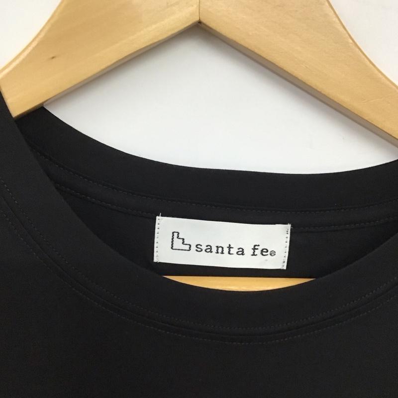 サンタフェ SANTAFE Tシャツ 半袖 0140-251-83830 クルーネック 刺繍 ロゴ、文字 黒 / ブラック / black メンズ USED 古着 中古 10155470