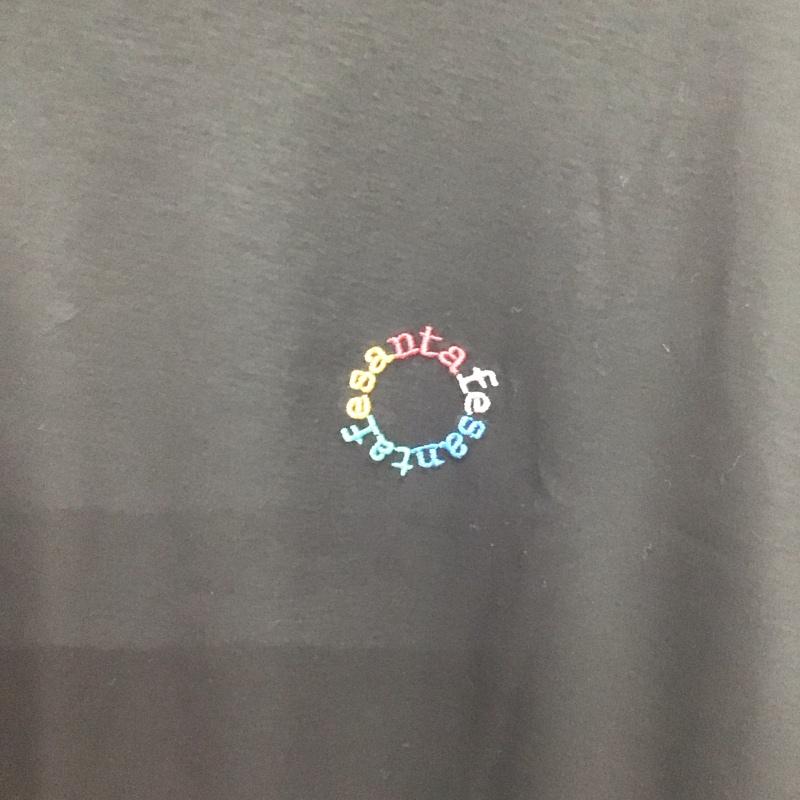 サンタフェ SANTAFE Tシャツ 半袖 0140-251-83830 クルーネック 刺繍 ロゴ、文字 黒 / ブラック / black メンズ USED 古着 中古 10155470