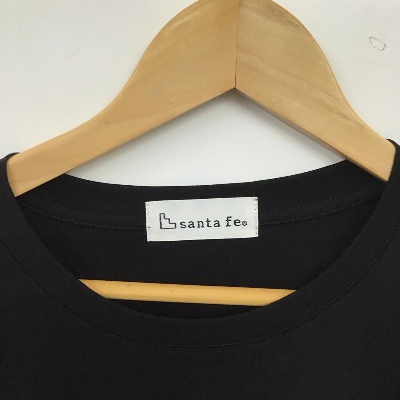 サンタフェ SANTAFE Tシャツ 長袖 0160-255-84403 クルーネック ロンT ロゴ、文字 黒 / ブラック / black メンズ USED 古着 中古 10155472