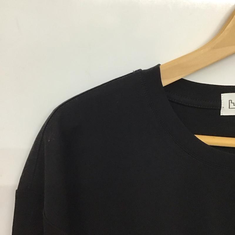 サンタフェ SANTAFE Tシャツ 長袖 0160-255-84403 クルーネック ロンT ロゴ、文字 黒 / ブラック / black メンズ USED 古着 中古 10155472