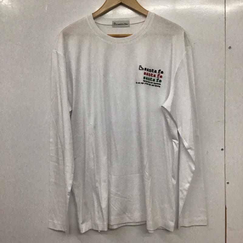 サンタフェ SANTAFE Tシャツ 長袖 0160-255-84403 クルーネック ロンT ロゴ、文字 白 / ホワイト / white メンズ USED 古着 中古 10155473