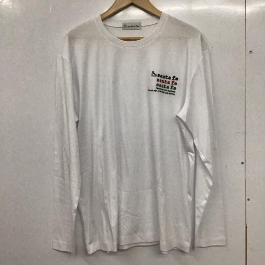 サンタフェ SANTAFE Tシャツ 長袖 0160-255-84403 クルーネック ロンT ロゴ、文字 白 / ホワイト / white メンズ USED 古着 中古 10155473