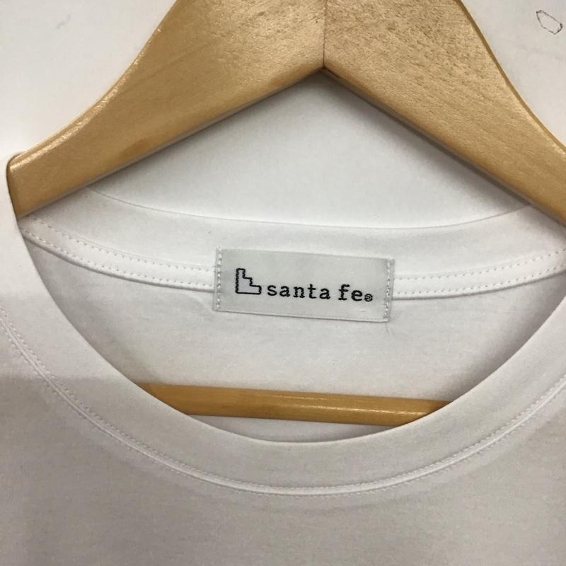 サンタフェ SANTAFE Tシャツ 長袖 0160-255-84403 クルーネック ロンT ロゴ、文字 白 / ホワイト / white メンズ USED 古着 中古 10155473
