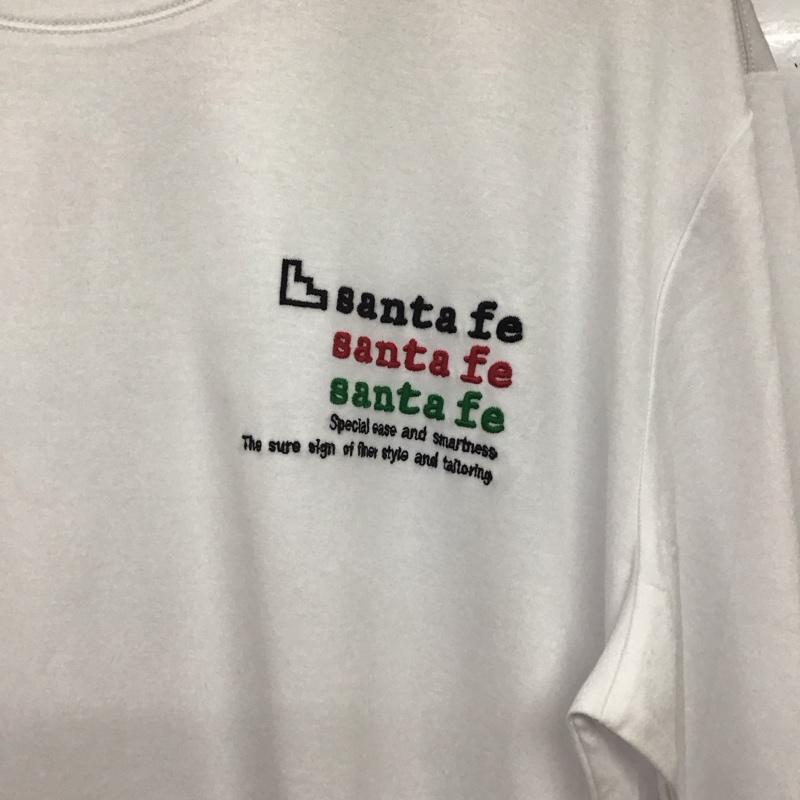 サンタフェ SANTAFE Tシャツ 長袖 0160-255-84403 クルーネック ロンT ロゴ、文字 白 / ホワイト / white メンズ USED 古着 中古 10155473