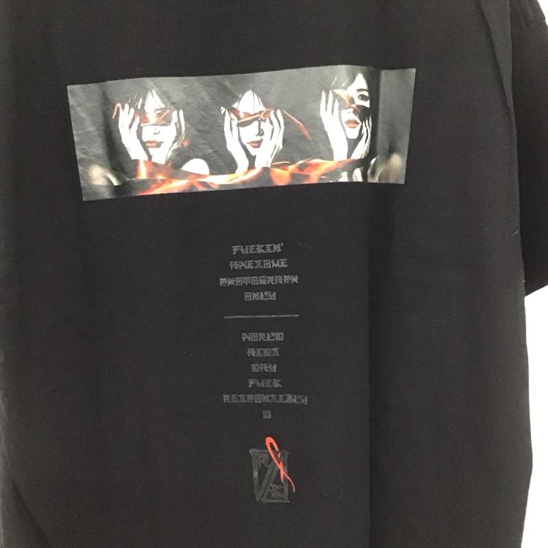 古着 USED Tシャツ 半袖 PRESTIGE APPAREL クルーネック バックプリント L プリント 黒 / ブラック / black メンズ USED 古着 中古 10155474
