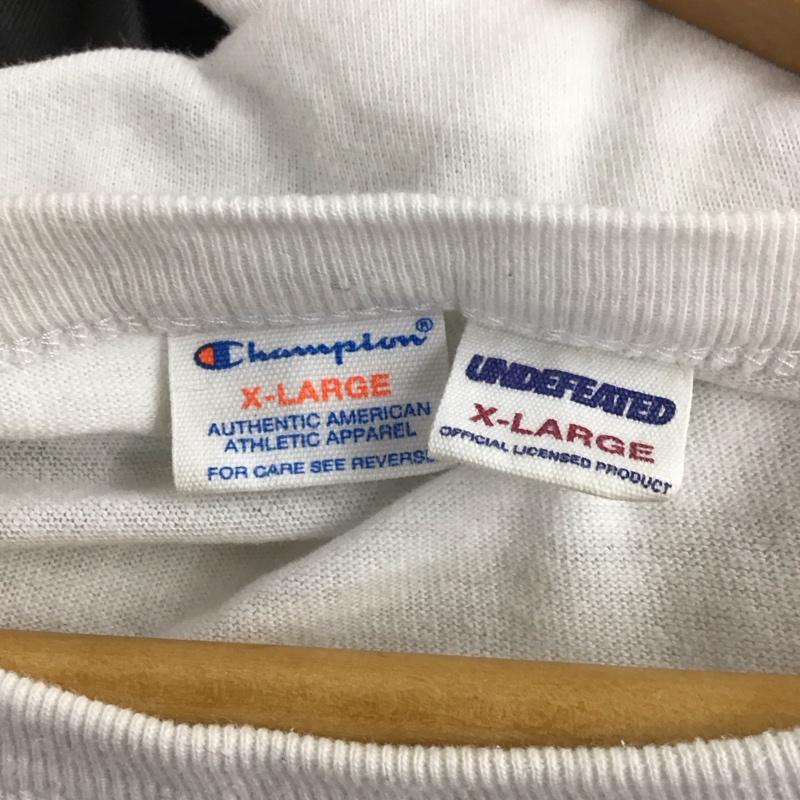 アンディフィーテッド UNDEFEATED Tシャツ 半袖 C8-P370 Champion クルーネック バックプリント XL ロゴ、文字 白 / ホワイト / white メンズ USED 古着 中古 10155475
