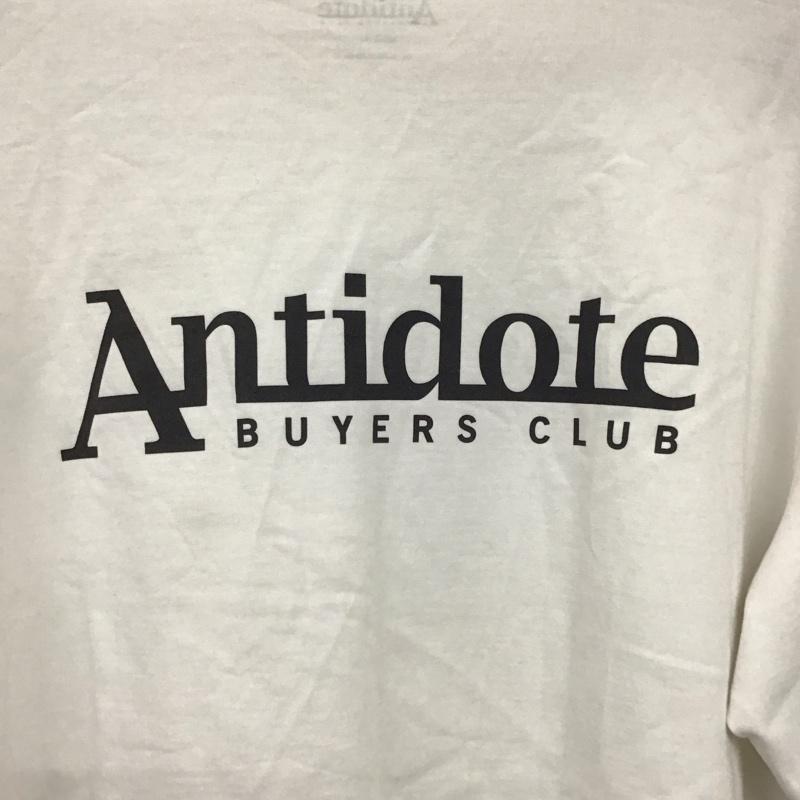 アンチドートバイヤーズクラブ ANTIDOTE BUYERS CLUB カットソー 長袖 長袖カットソー プリントカットソー クルーネック M ロゴ、文字 白 / ホワイト / white メンズ USED 古着 中古 10155479