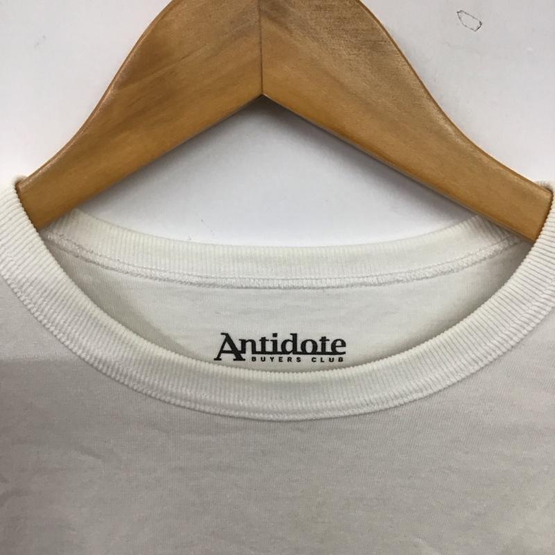 アンチドートバイヤーズクラブ ANTIDOTE BUYERS CLUB カットソー 長袖 長袖カットソー プリントカットソー クルーネック M ロゴ、文字 白 / ホワイト / white メンズ USED 古着 中古 10155479
