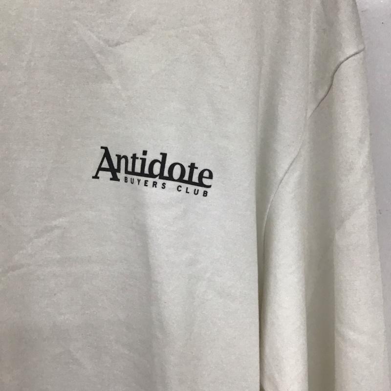 アンチドートバイヤーズクラブ ANTIDOTE BUYERS CLUB カットソー 長袖 長袖カットソー プリントカットソー クルーネック M ロゴ、文字 白 / ホワイト / white メンズ USED 古着 中古 10155479