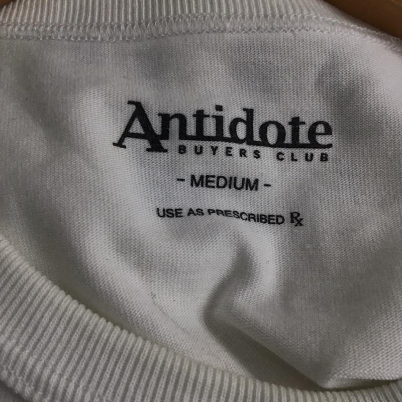 アンチドートバイヤーズクラブ ANTIDOTE BUYERS CLUB カットソー 長袖 長袖カットソー プリントカットソー クルーネック M ロゴ、文字 白 / ホワイト / white メンズ USED 古着 中古 10155479