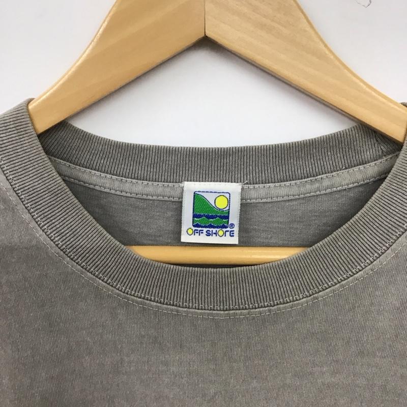 オフショア OFFSHORE カットソー 長袖 L ロゴ、文字 灰 / グレー / gray メンズ USED 古着 中古 10155480