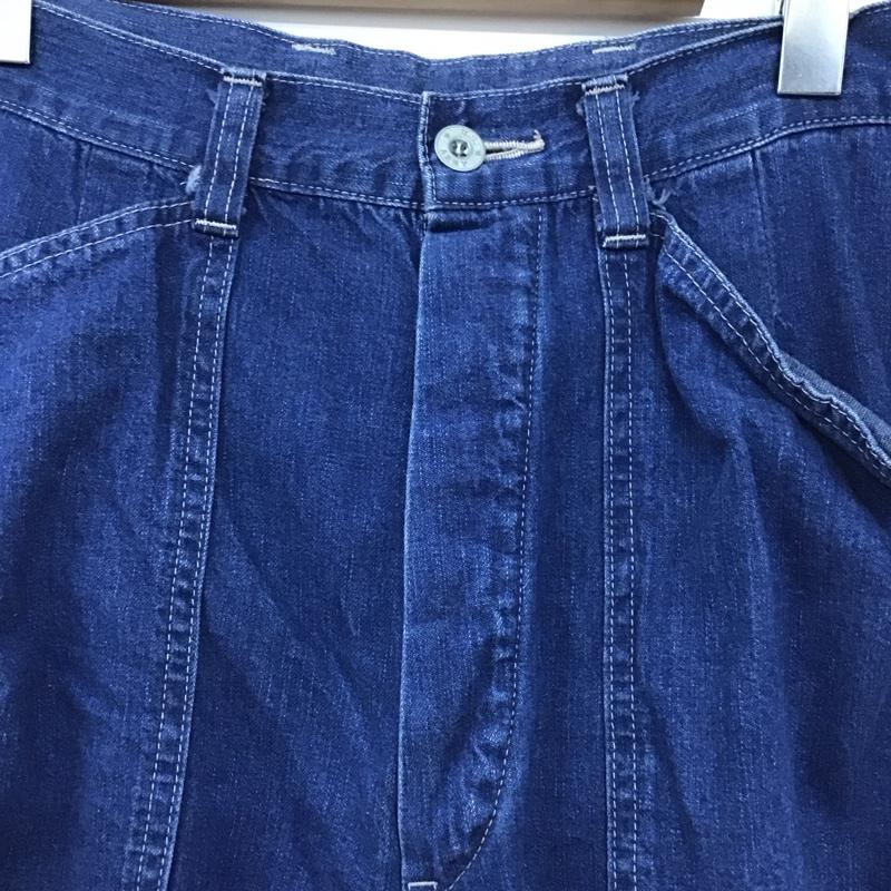 テンダーロイン TENDERLOIN パンツ デニム、ジーンズ デニムパンツ ワイドパンツ カジュアルパンツ L ロゴ、文字 インディゴ / インディゴ / Indigo メンズ USED 古着 中古 10155485