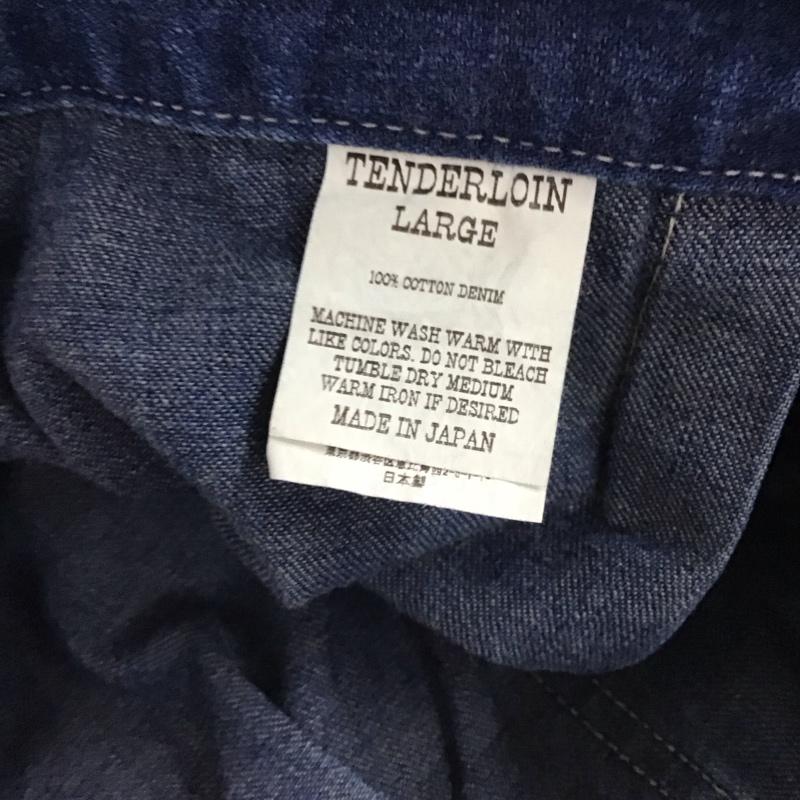 テンダーロイン TENDERLOIN パンツ デニム、ジーンズ デニムパンツ ワイドパンツ カジュアルパンツ L ロゴ、文字 インディゴ / インディゴ / Indigo メンズ USED 古着 中古 10155485