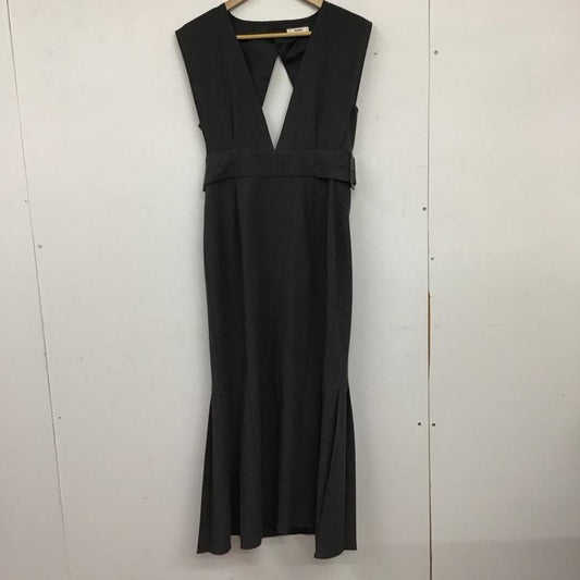 ムルーア MURUA ワンピース ロングスカート 012410305801-03 サイドタックジャンパースカート ノースリーブ 2 無地 ダークグレー / ダークグレー / レディース USED 古着 中古 10155486
