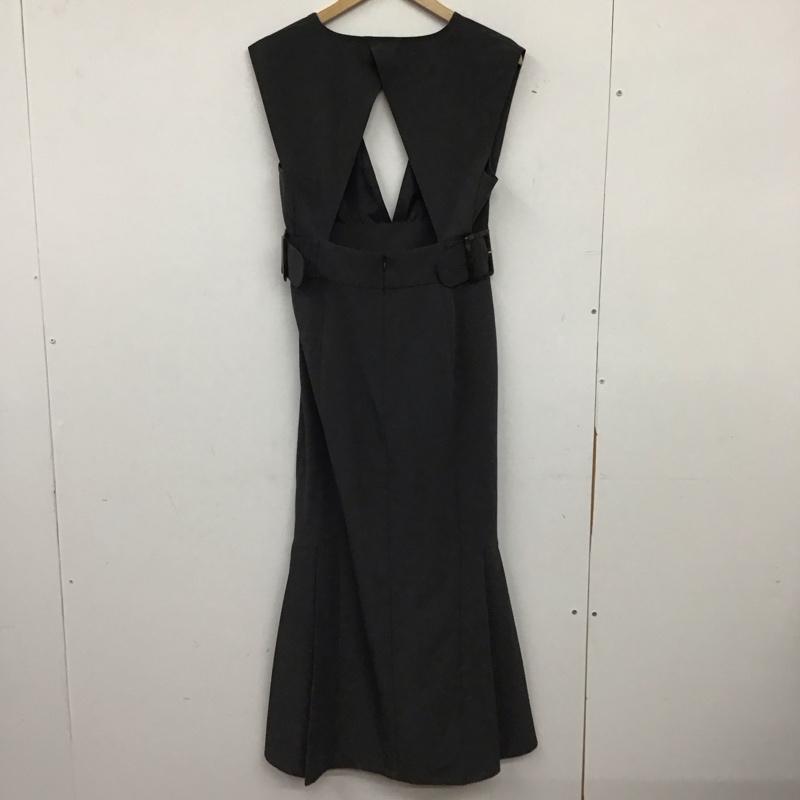 ムルーア MURUA ワンピース ロングスカート 012410305801-03 サイドタックジャンパースカート ノースリーブ 2 無地 ダークグレー / ダークグレー / レディース USED 古着 中古 10155486