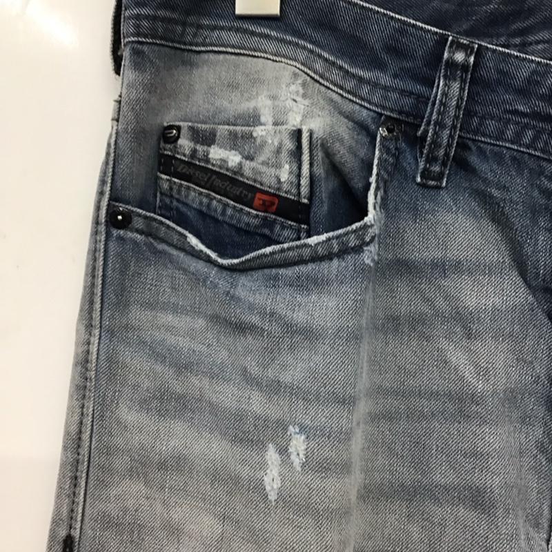 ディーゼル DIESEL パンツ デニム、ジーンズ デニムパンツ スリムパンツ カジュアルパンツ 30インチ ダメージ加工 インディゴ / インディゴ / Indigo メンズ USED 古着 中古 10155488