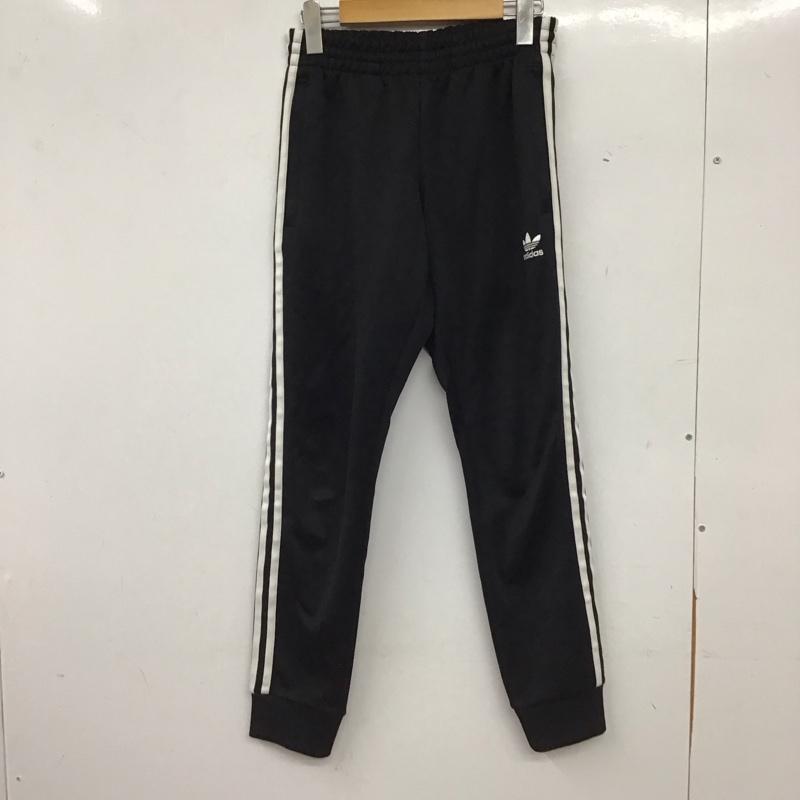 アディダス adidas パンツ ワークパンツ、ペインターパンツ ジャージパンツ ワイドパンツ カジュアルパンツ S ロゴ、文字 黒 / ブラック / black メンズ USED 古着 中古 10155489