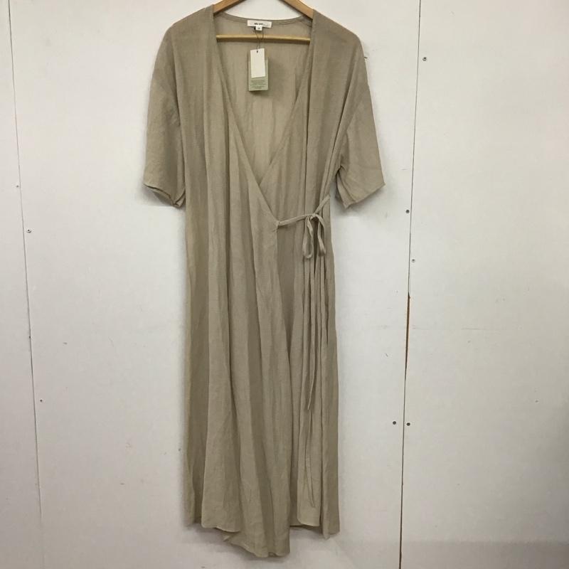 ニコアンド niko and... ワンピース ロングスカート 楊柳カシュクール＆羽織ワンピース タグ付き M 無地 ベージュ / ベージュ / beige レディース USED 古着 中古 10155491